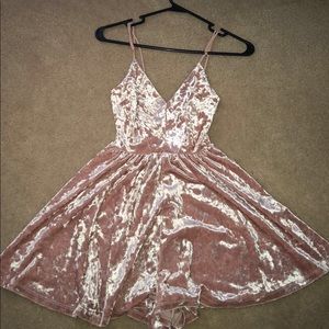 Urban outfitters velvet pink rhomper
